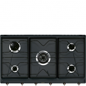 Smeg SRV896AO piano cottura Antracite Da incasso Gas 5 Fornello(i)