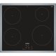 Siemens EH645BEB1E piano cottura Nero, Acciaio inox Da incasso Piano cottura a induzione 4 Fornello(i) 2