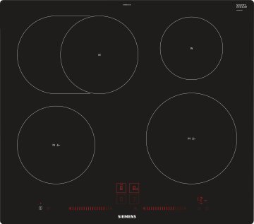Siemens EH601LFC1E piano cottura Nero Da incasso Piano cottura a induzione 4 Fornello(i)