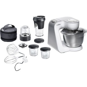Bosch MUM54211 sbattitore Sbattitore con base 900 W Acciaio inox, Bianco