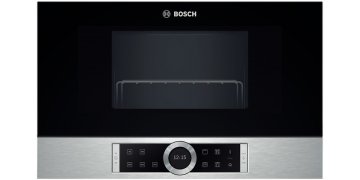 Bosch BER634GS1 forno a microonde Nero, Argento Microonde con grill Da incasso 21 L 900 W