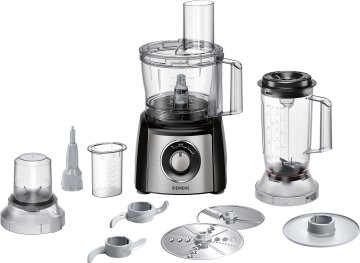 Siemens MK3501M robot da cucina 800 W 2,3 L Nero, Acciaio inox, Trasparente