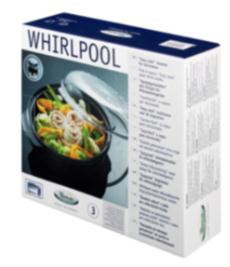 Whirlpool STM004 piatto piano Rotondo Nero, Trasparente 1 pz