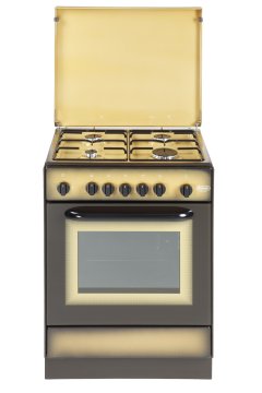 De’Longhi DGK 654 Cucina Gas naturale Gas Marrone, Giallo