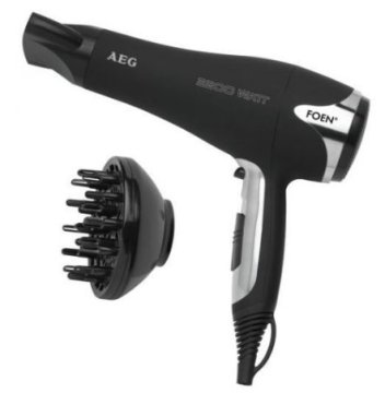 AEG HTD 5595 asciuga capelli 2200 W Nero, Argento