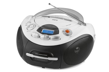 AEG SR 4353 AM, FM Nero, Bianco Riproduzione MP3