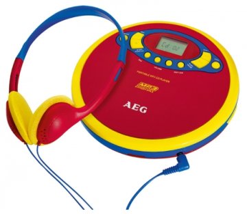 AEG CDP 4228 Kids Line Lettore CD portatile Blu, Rosso, Giallo