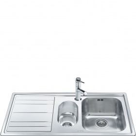 Smeg LEH102S lavello Lavello montato su piano Rettangolare Acciaio inox