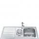 Smeg LEH102S lavello Lavello montato su piano Rettangolare Acciaio inox 2