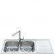 Smeg LEH116D lavello Lavello montato su piano Rettangolare Acciaio inox 2