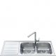 Smeg LEH116S lavello Lavello montato su piano Rettangolare Acciaio inox 2