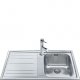 Smeg LEH861S lavello Lavello montato su piano Rettangolare Acciaio inox 2