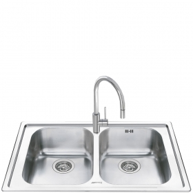 Smeg LEH862 lavello Lavello montato su piano Rettangolare Acciaio inox