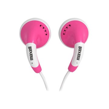 Maxell 303752 cuffia e auricolare Cablato In-ear Musica e Chiamate Rosa, Bianco