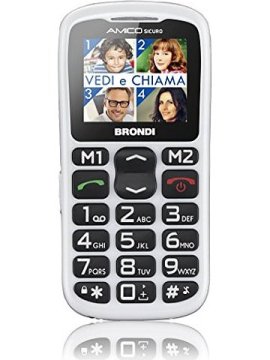 Brondi Amico Semplice Plus 4,57 cm (1.8") Bianco Telefono cellulare basico