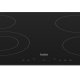 Beko HIC64402E piano cottura Nero Da incasso 58 cm Alogeno 4 Fornello(i) 4