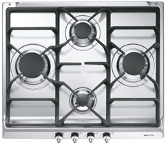 Smeg SE60SGH3 piano cottura Acciaio inox Da incasso Gas 4 Fornello(i)