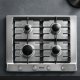 Miele KM 2010 Acciaio inox Da incasso 65 cm Gas 4 Fornello(i) 5