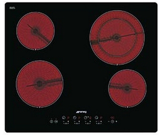 Smeg SE2641TD2 piano cottura Nero Da incasso Ceramica 4 Fornello(i)