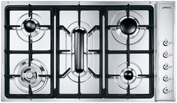 Smeg E93SGH3 Acciaio inox Da incasso Gas 5 Fornello(i)