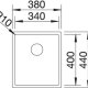 BLANCO CLARON 340-IF/N Lavello montato su piano Rettangolare Acciaio inox 3