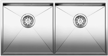 BLANCO ZEROX 400/400-U Lavello montato su piano Rettangolare Acciaio inox