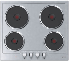 Gorenje E6N1AX piano cottura Acciaio inox Da incasso Piastra sigillata 4 Fornello(i)