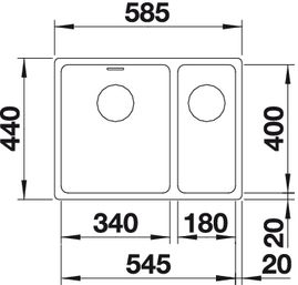 BLANCO Andano 340/180-U