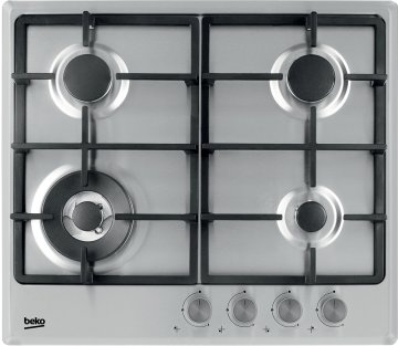 Beko HIMW 64225 SX Stainless steel Da incasso Gas 4 Fornello(i)