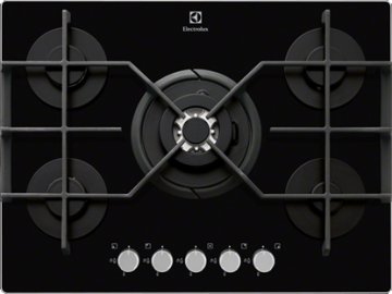 Electrolux EGT7353YOK piano cottura Nero Da incasso Gas 5 Fornello(i)