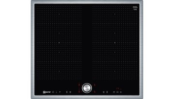 Neff T56BT60N0 piano cottura Nero, Acciaio inox Da incasso Piano cottura a induzione 4 Fornello(i)