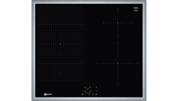 Neff M56BR50N0 piano cottura Nero, Acciaio inox Da incasso Piano cottura a induzione 4 Fornello(i)