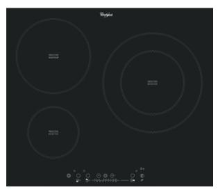 Whirlpool ACM 865/BA piano cottura Nero Da incasso Piano cottura a induzione 3 Fornello(i)