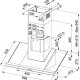 Franke Slide 90 FSL 905 BK/XS Cappa aspirante a parete Nero, Acciaio inox 510 m³/h 3