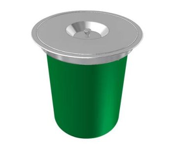 Franke Inset E12 12 L Rotondo Verde, Acciaio inox