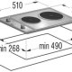 Gorenje EM300E piano cottura Acciaio inox Da incasso Piastra sigillata 2 Fornello(i) 3
