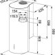 Franke Turn FTU 3805 XS Cappa aspirante a parete Acciaio inox 620 m³/h 3