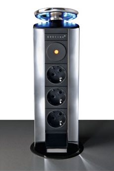 Franke Evoline prolunghe e multiple 3 presa(e) AC Nero