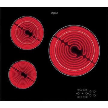 Whirlpool AKT8030NE piano cottura Nero Da incasso Ceramica 3 Fornello(i)