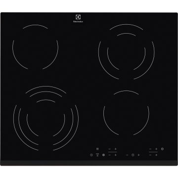 Electrolux EHF6343FOK piano cottura Nero Da incasso 60 cm Ceramica 4 Fornello(i)