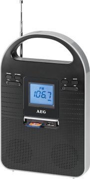 AEG MMR 4128 Portatile Digitale Nero, Argento