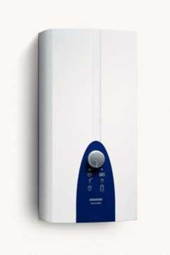 Siemens DH24400 scaldabagno Verticale Senza serbatoio (istantaneo) Blu, Bianco
