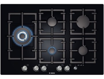 Bosch PPS816M91E piano cottura Nero Da incasso Gas 5 Fornello(i)