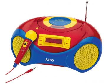 AEG SR 4363 CD Kids Line Digitale FM, PLL Blu, Rosso, Giallo Riproduzione MP3