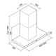 Falmec Lumina NRS Cappa aspirante a parete Acciaio inox, Bianco 800 m³/h 4