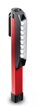AEG SL 8 Nero, Rosso Torcia elettrica con supporto magnetico LED