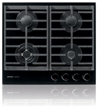 Gorenje GKTG6SY2B piano cottura Nero Da incasso Gas 4 Fornello(i)