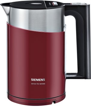 Siemens TW86104P bollitore elettrico 1,5 L 2400 W Nero, Rosso, Acciaio inox
