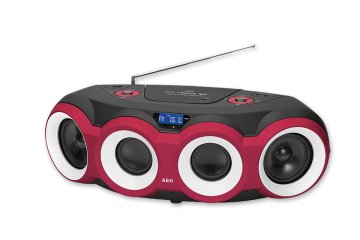 AEG SR 4364 BT 140 W AM, FM, PLL Nero, Rosso Riproduzione MP3