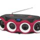 AEG SR 4364 BT 140 W AM, FM, PLL Nero, Rosso Riproduzione MP3 2